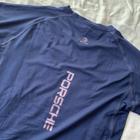RARE Adidas Porsche Design Navy Blue Athletic Stretch Shirt P’8000 Medium - Picture 3 of 11